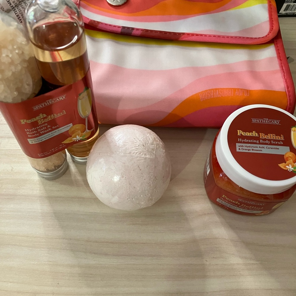 Peach Bellini Bath Set - Pink